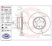 2x Brake Discs Pair Vented Front 310mm 09.C894.11 Brembo Set 34116756745 Quality