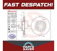 2x Brake Discs Pair Vented Front 312mm 09.9772.11 Brembo Set 1K0615301AA Quality