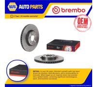 2x Brake Discs Pair Vented Front 312mm 09.9772.1X Brembo Set 1K0615301AA Quality
