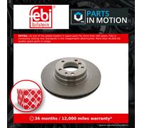2x Brake Discs Pair Vented fits BMW 728 E38 2.8 Front 95 to 01 316mm Set Febi
