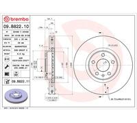 2x Brake Discs Pair Vented Front 320mm 09.B822.11 Brembo Set 8R0615301B Quality