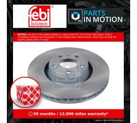 2x Brake Discs Pair Vented fits AUDI A6 C6 2.0D Front 08 to 11 321mm Set Febi