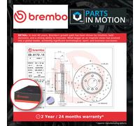2x Brake Discs Pair Vented Front 324mm 09.9172.1X Brembo Set 34116753221 Quality