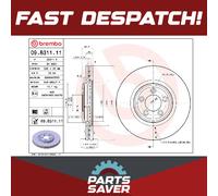 2x Brake Discs Pair Vented Front 326mm 09.B311.11 Brembo Set C2C25336 C2P26267