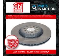 2x Brake Discs Pair Vented Front 340mm 186335 Febi Set 1EA615301A Quality New