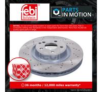 2x Brake Discs Pair Vented Front 344mm 44008 Febi Set A0004211412 A0004211512