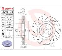 2x Brake Discs Pair Vented Front 345mm 09.A731.11 Brembo Set 2034210912 Quality