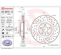 2x Brake Discs Pair Vented Front 345mm 09.B970.1X Brembo Set 4G0615301 Quality