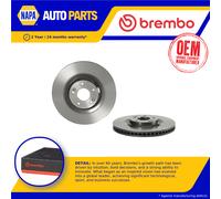 2x Brake Discs Pair Vented Front 345mm 09.D626.11 Brembo Set 51712S0100 Quality
