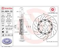 2x Brake Discs Pair Vented Front 355mm 09.A804.33 Brembo Set 13273625 13476989