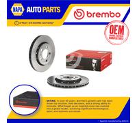 2x Brake Discs Pair Vented Rear 256mm 09.A652.11 Brembo Set 8L0615601 8N0615601B