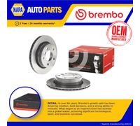 2x Brake Discs Pair Vented Rear 276mm 09.7727.11 Brembo Set 34211162315 Quality