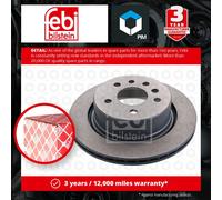 Pair of Rear Brake Disc Fits Omega B OE 93182287 Febi 44045