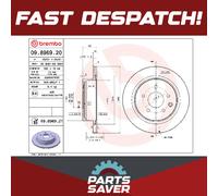 2x Brake Discs Pair Vented Rear 292mm 09.8969.21 Brembo Set 43206049VA Quality