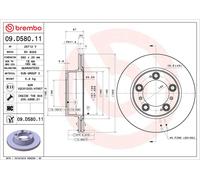2x Brake Discs Pair Vented Rear 292mm 09.D580.11 Brembo Set 98635240103 Quality