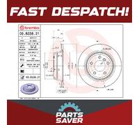 2x Brake Discs Pair Vented Rear 300mm 09.B338.21 Brembo Set 34216764653 Quality