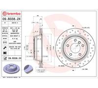 2x Brake Discs Pair Vented Rear 300mm 09.B338.2X Brembo Set 34216764653 Quality