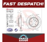 2x Brake Discs Pair Vented Rear 300mm 09.B338.2X Brembo Set 34216764653 Quality
