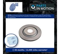 2x Brake Discs Pair Vented Rear 314mm ADG043248 Blue Print Set 58411K9500 New