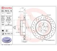 2x Brake Discs Pair Vented Rear 316mm 09.7813.1X Brembo Set 26700FE000 Quality