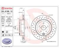 2x Brake Discs Pair Vented Rear 316mm 09.A198.1X Brembo Set 26700FG010 Quality