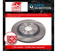 2x Brake Discs Pair Vented Rear 317mm 198768 Febi Set EKEB3502111S 1402812300