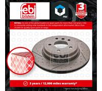 2x Brake Discs Pair Vented Rear 323.8mm 43800 Febi Set 34216787931 34216795755