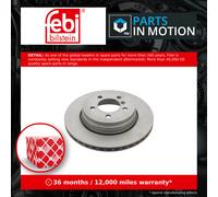 2x Brake Discs Pair Vented Rear 324mm 31724 Febi Set 34211166127 Quality New