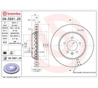 2x Brake Discs Pair Vented Rear 325mm 09.D551.23 Brembo Set LR132810 LR161901
