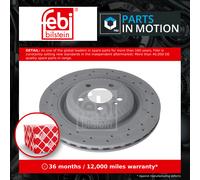 2x Brake Discs Pair Vented Rear 340mm 1003475 Febi Set A2224200672 A222420067228