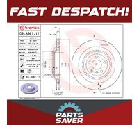 2x Brake Discs Pair Vented Rear 345mm 09.A961.11 Brembo Set 1664230212 Quality