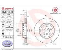 2x Brake Discs Pair Vented Rear 345mm 09.C418.13 Brembo Set 34216763827 Quality