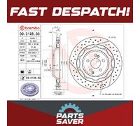2x Brake Discs Pair Vented Rear 360mm 09.C128.33 Brembo Set 2224232012 Quality