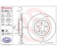2x Brake Discs Pair Vented Rear 365mm 09.B504.11 Brembo Set LR033303 LR099038