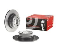 2x Brake Discs Rear Solid Coated Braking System Fits BMW X5 BREMBO 08.7019.81