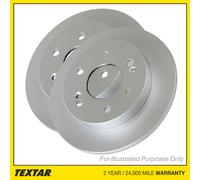 2x Brake Discs Solid Rear 304mm 92352703 Genuine OE Textar PRO 2653754