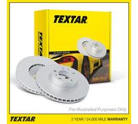 2x Brake Discs Vented Front 297mm 92257405 Genuine OE Textar PRO+ 5HA033251