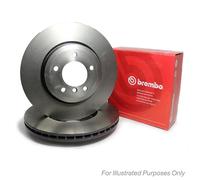 2x Brake Discs Vented Rear 290mm 09.E525.11 Genuine Brembo 4243153020