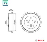 2x BRAKE DRUM 0 986 477 168 FOR TOYOTA RAV/I//II/SUV/Mk/Cabrio NOAH/VOXY 1.8L