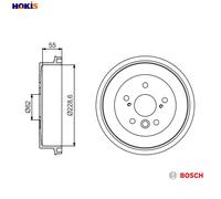 BOSCH 0 986 477 168 Brake drum