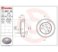 BREMBO 14.D631.20 Brake drum