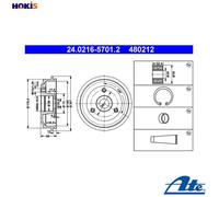 2x BRAKE DRUM 24.0216-5701.2 FOR PEUGEOT 106/Van/I/Hatchback/II CITROEN 1.1L AX