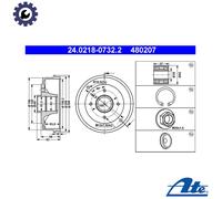 2x BRAKE DRUM 24.0218-0732.2 FOR RENAULT 11 CLIO/II/Mk/MIO/SYMBOL/Hatchback/