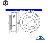REAR BRAKE DRUM FITS: FORD TRANSIT BUS 2.2 TDCI/2.0 DI /2.0 TDCI .FORD TRANSI