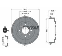 2x Brake drum 94017600 TEXTAR for ALFA ROMEO ROVER HONDA MG