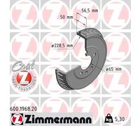 ZIMMERMANN 600.1968.20 Brake drum