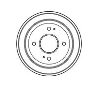 2x Brake drum DB4109 TRW for ROVER HONDA