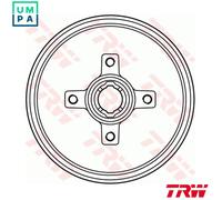 2x BRAKE DRUM DB4134BR FOR VAUXHALL TIGRA/Mk CORSA NOVA/Hatchback CHEVROLET