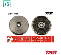TRW DB4340B Brake drum
