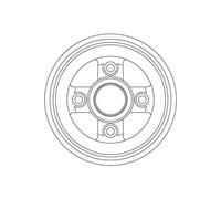 2x Brake drum DB4477 TRW for SUZUKI ALTO VII